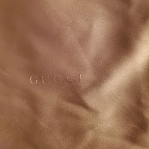 Authentic Gucci Green Satin Sunglass bag